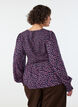 Bluse mit gesmoktem Oberteil und gebl&uuml;mtem Print, Blau, Model image number 1