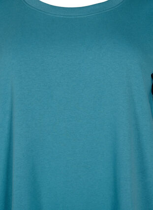 Sweatshirtkleid mit kurzen Ärmeln und Schlitzen, Brittany Blue, Packshot image number 2