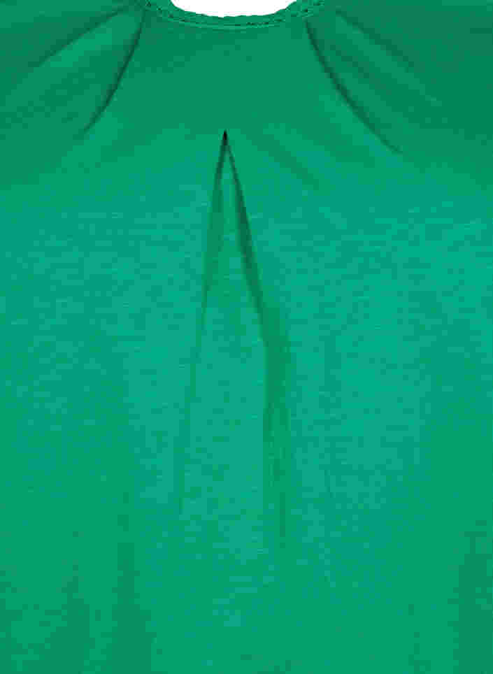 Baumwollbluse mit 3/4 Ärmeln, Jolly Green, Packshot image number 2