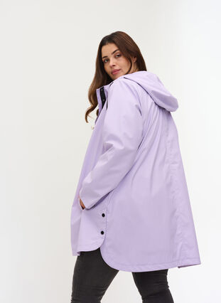 Regenjacke mit Kapuze und Taschen, Pastel Lilac, Model image number 1