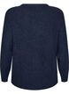 Melierte Strickbluse mit Rundhalsausschnitt, Blau, Packshot image number 1