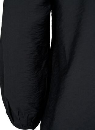  Hemdbluse aus Viskose mit gerüschtem Kragen, Black, Packshot image number 3