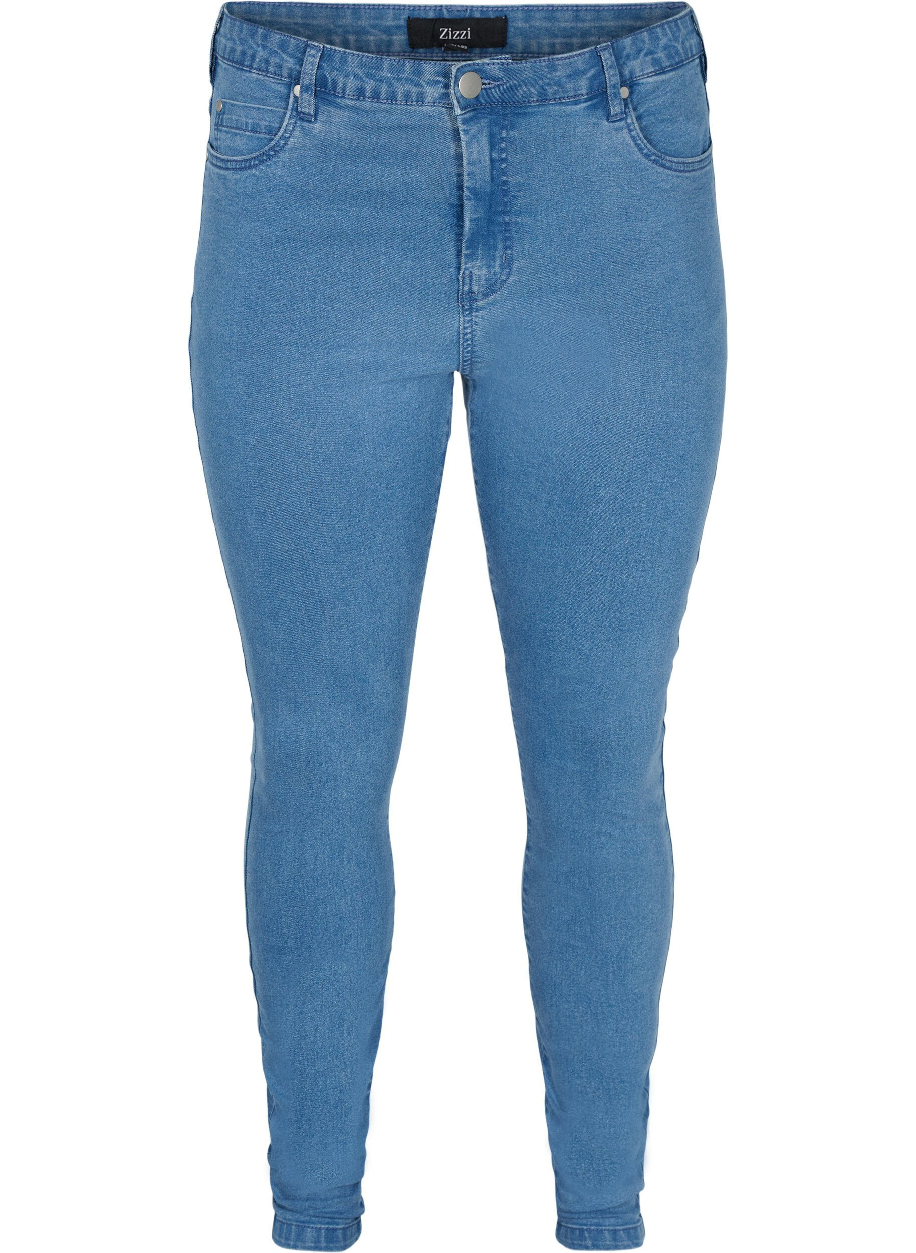 Zizzi Hochtaillierte Super Slim Amy Jeans, Blau, Packshot image number 0