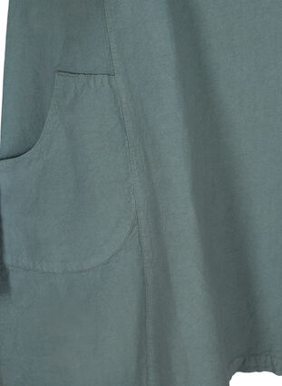Kurzarm Kleid aus Baumwolle, Balsam Green, Packshot image number 3