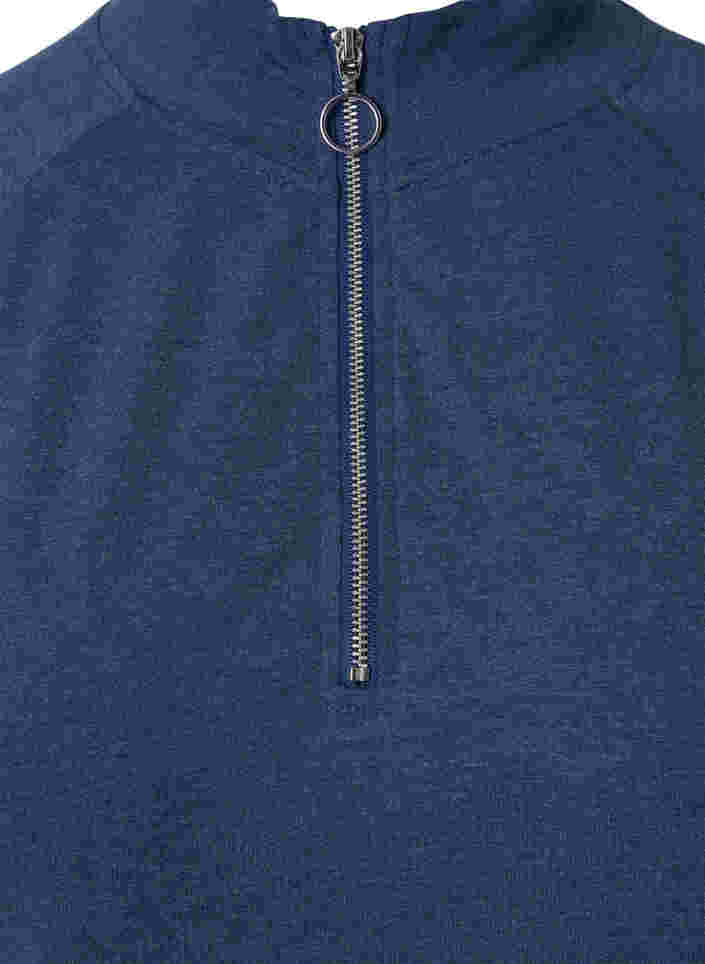 Sweatshirt mit Reißverschluss und Taschen, Insignia Blue Mel. , Packshot image number 2