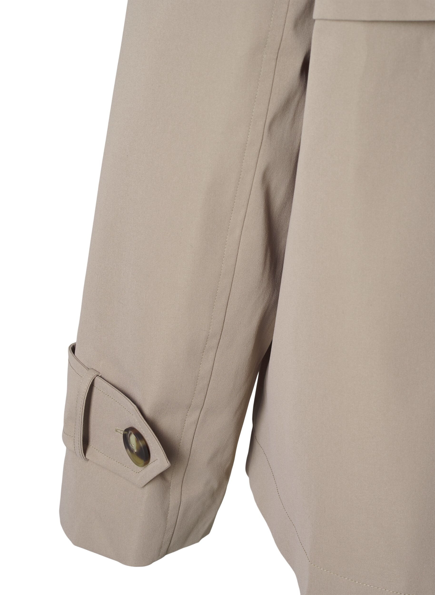 Zizzi Kurzer Trenchcoat mit klassischen Details, Grau, Packshot image number 4