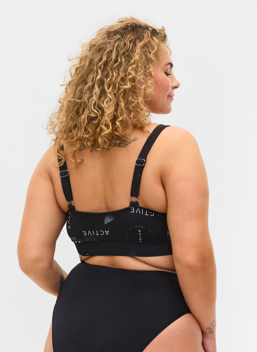 Bikinitop mit Print, Logo Print, Model image number 1