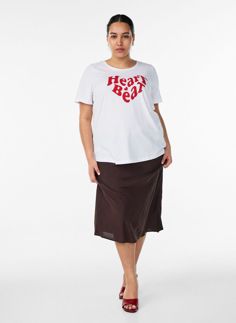 T-Shirt mit Print, Wei&szlig;, Model image number 1