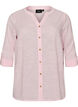 Baumwollbluse mit V-Ausschnitt, Rot, Packshot image number 0