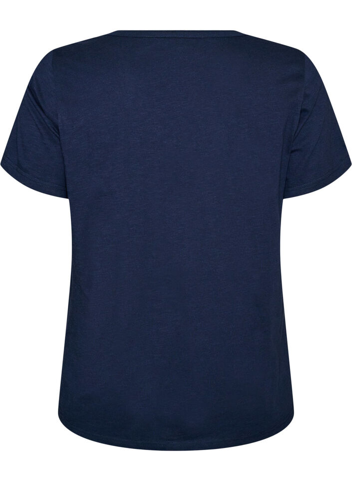 T-Shirt mit Knopfleiste, Blau, Packshot image number 1
