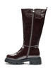 Hoher Stiefel mit leicht strukturierter Optik, Braun, Packshot image number 2