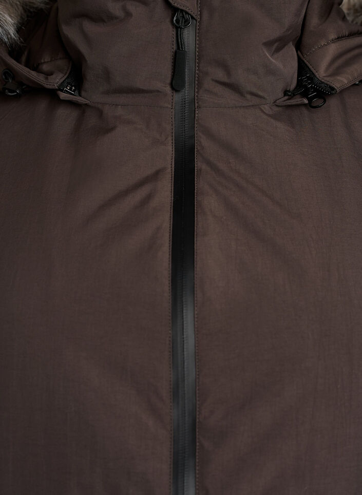 Wasserdichter Parka mit Kapuze, Braun, Packshot image number 2