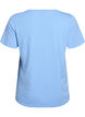 Kurzärmeliges T-Shirt mit V-Ausschnitt, Blau, Packshot image number 1