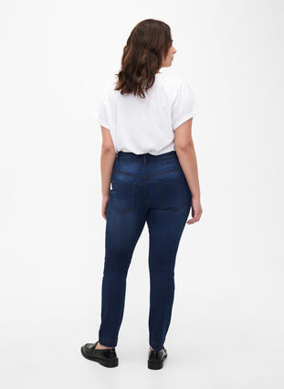 Viona Jeans mit normaler Taille, Blue Denim, Model image number 1