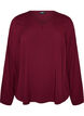 Bluse aus Viskose mit V-Ausschnitt und abgerundetem Saum, Rot, Packshot image number 0