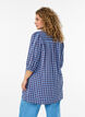 Tunika mit Vichy-Karo und R&uuml;schenkragen, Blau, Model image number 1