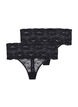 2er-Pack G-String Slips, Schwarz, Packshot image number 0