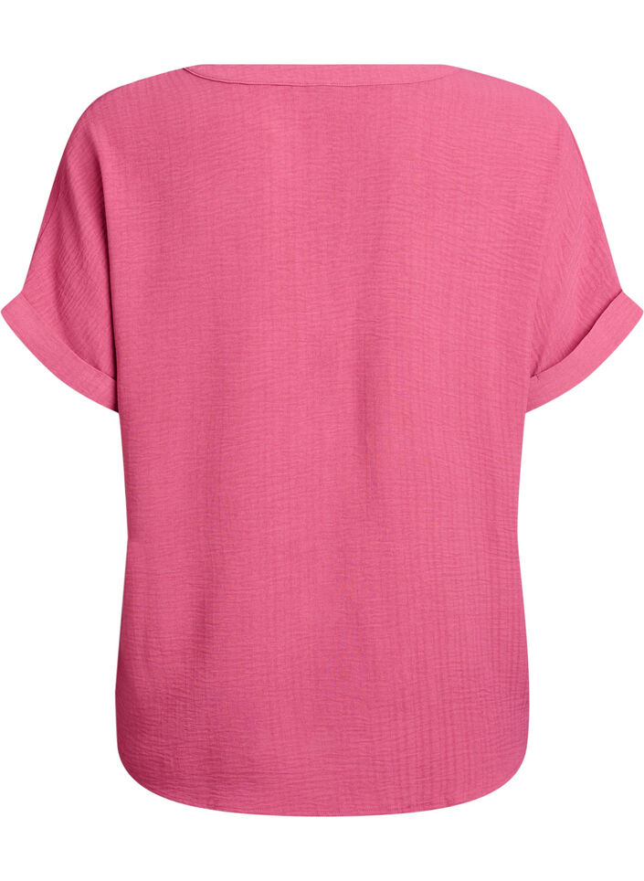 Lockere Bluse mit kurzen &Auml;rmeln, Rot, Packshot image number 1