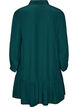 Kurzes Hemdblusenkleid mit R&uuml;schenvolant, Gr&uuml;n, Packshot image number 1