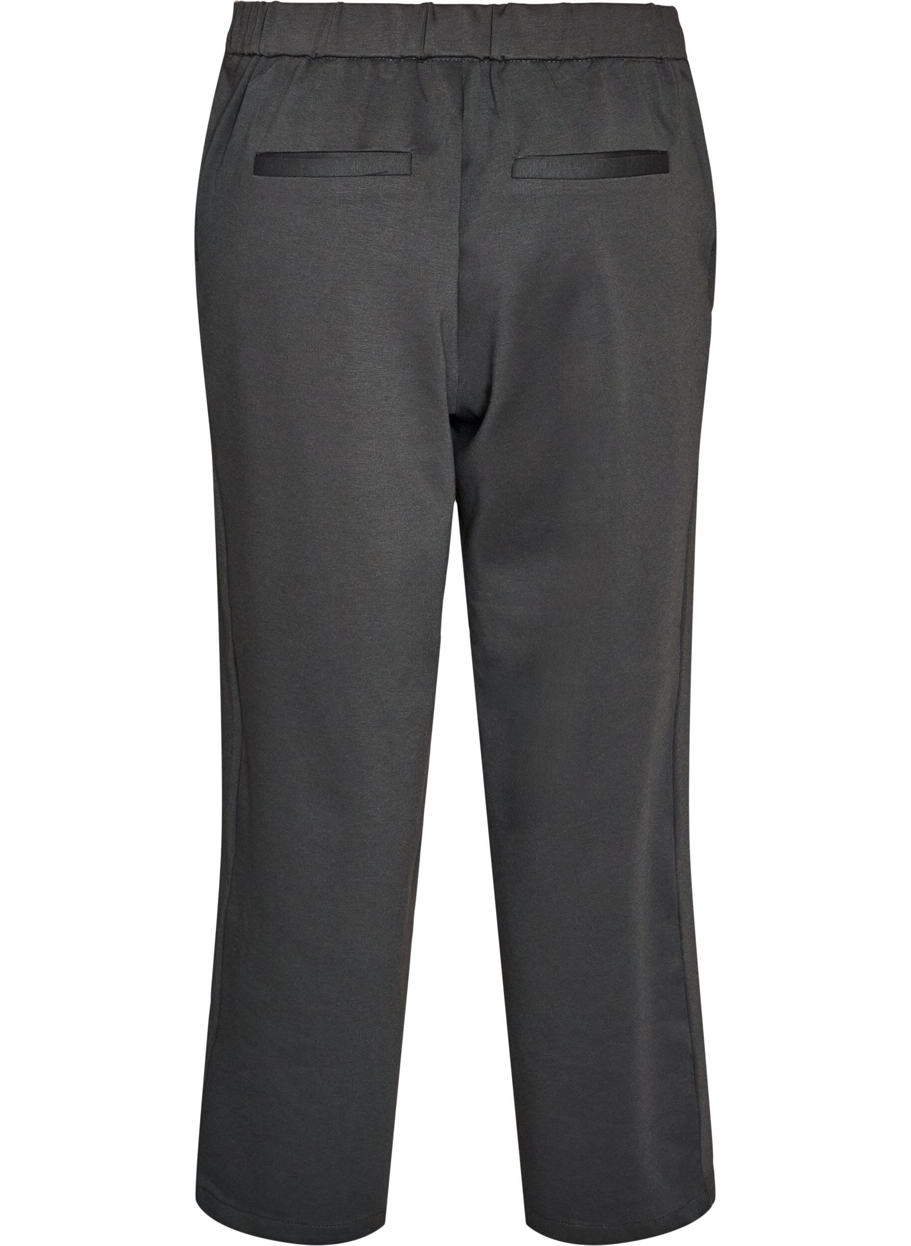 ZizziLockere Hose aus Jersey mit hoher Taille, Grau, Packshot image number 1