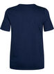 Kurzärmliges Basic-T-Shirt mit V-Ausschnitt, Blau, Packshot image number 1