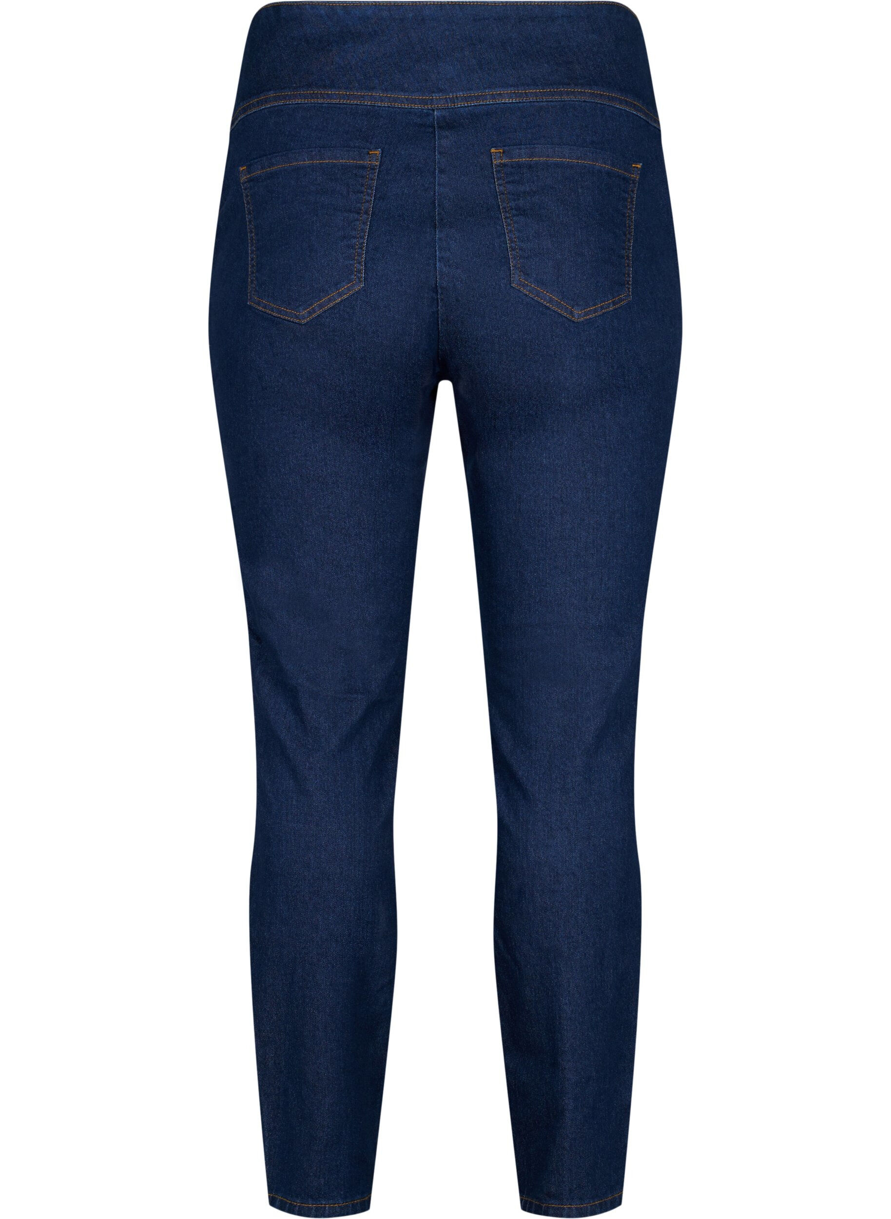 Zizzi Dehnbare Baumwollmischung Jeggings, Dark blue, Packshot image number 1