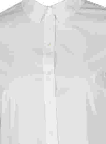 Hemdbluse aus Bio-Baumwolle mit Kragen und Knöpfen, White, Packshot image number 2