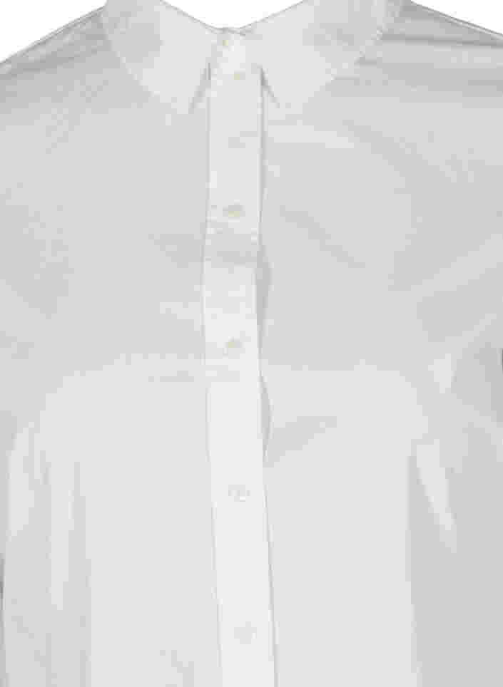 Hemdbluse aus Bio-Baumwolle mit Kragen und Knöpfen, White, Packshot image number 2
