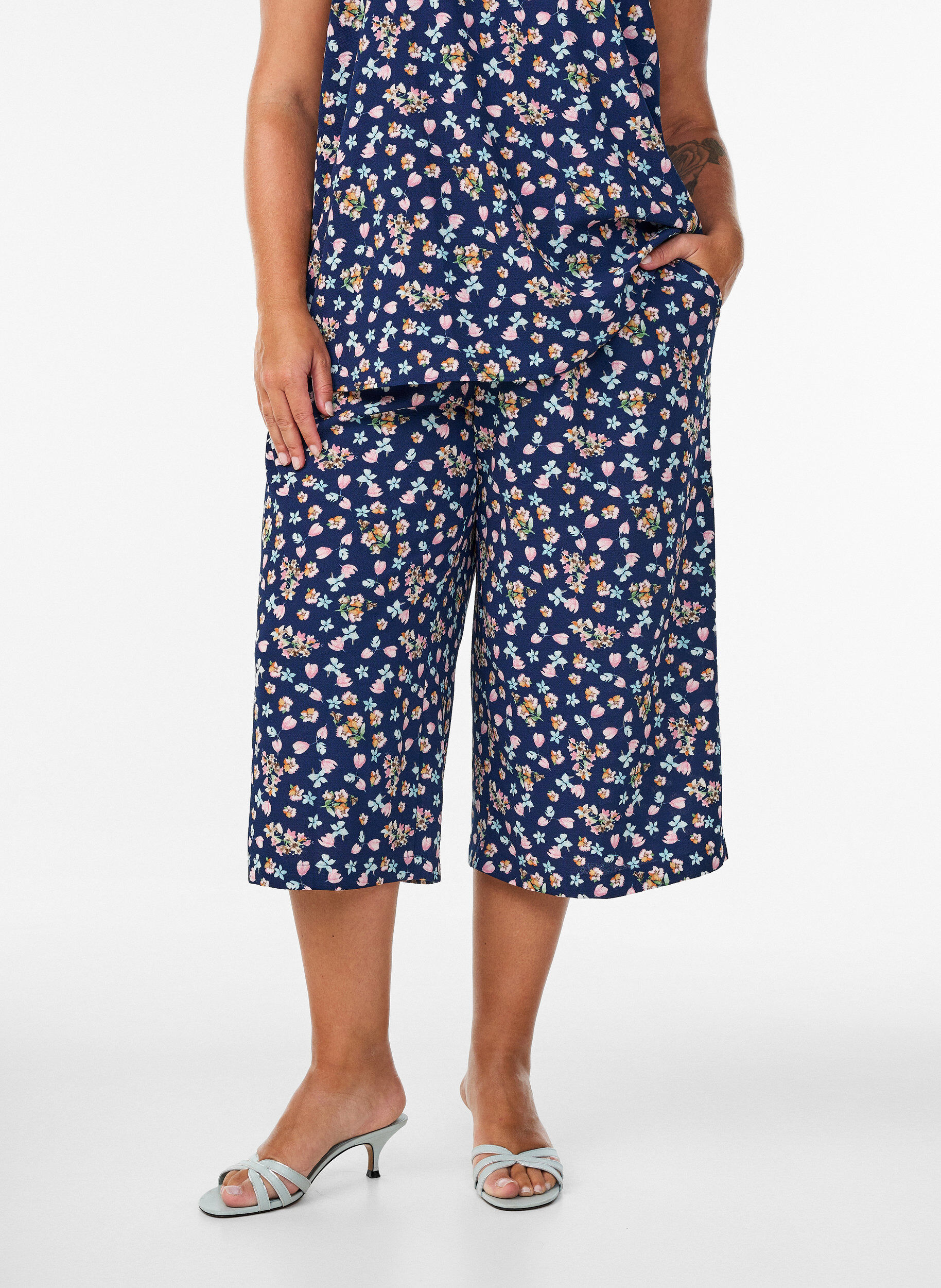 ZizziCulotte-Hose mit Print, Blau, Model image number 2