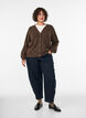 Strickjacke mit Zierkn&ouml;pfen und V-Ausschnitt, Braun, Model image number 1