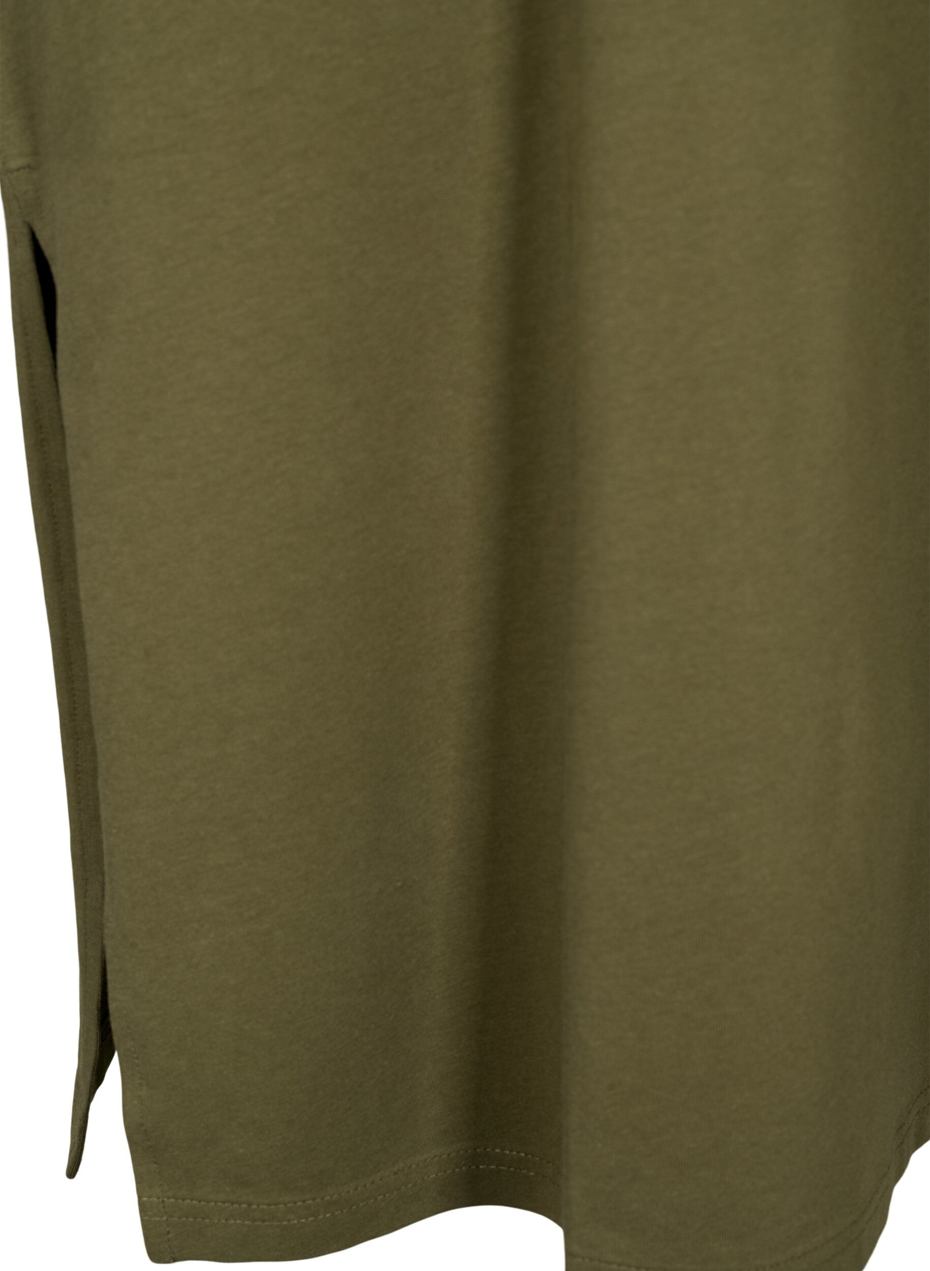Zizzi Baumwollkleid mit kurzen &Auml;rmeln, Ivy Green, Packshot image number 3