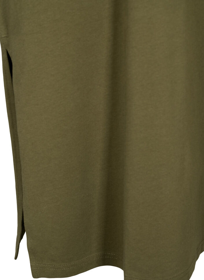 Baumwollkleid mit kurzen Ärmeln, Ivy Green, Packshot image number 3