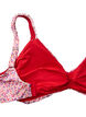 Gestreiftes Bikini Top mit herausnehmbarer Wattierung, Rot, Packshot image number 3