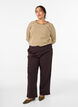 Gestreifte Bluse mit langen &Auml;rmeln, Braun, Model image number 1