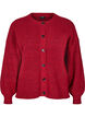Rippenstrick Strickjacke mit Kn&ouml;pfen, Rot, Packshot image number 0