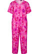 Geblümter Jumpsuit mit Fledermausärmeln, Pink Rose AOP, Packshot image number 0