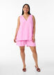 &Auml;rmelloses Oberteil mit Faltendetails, Pink, Model image number 1