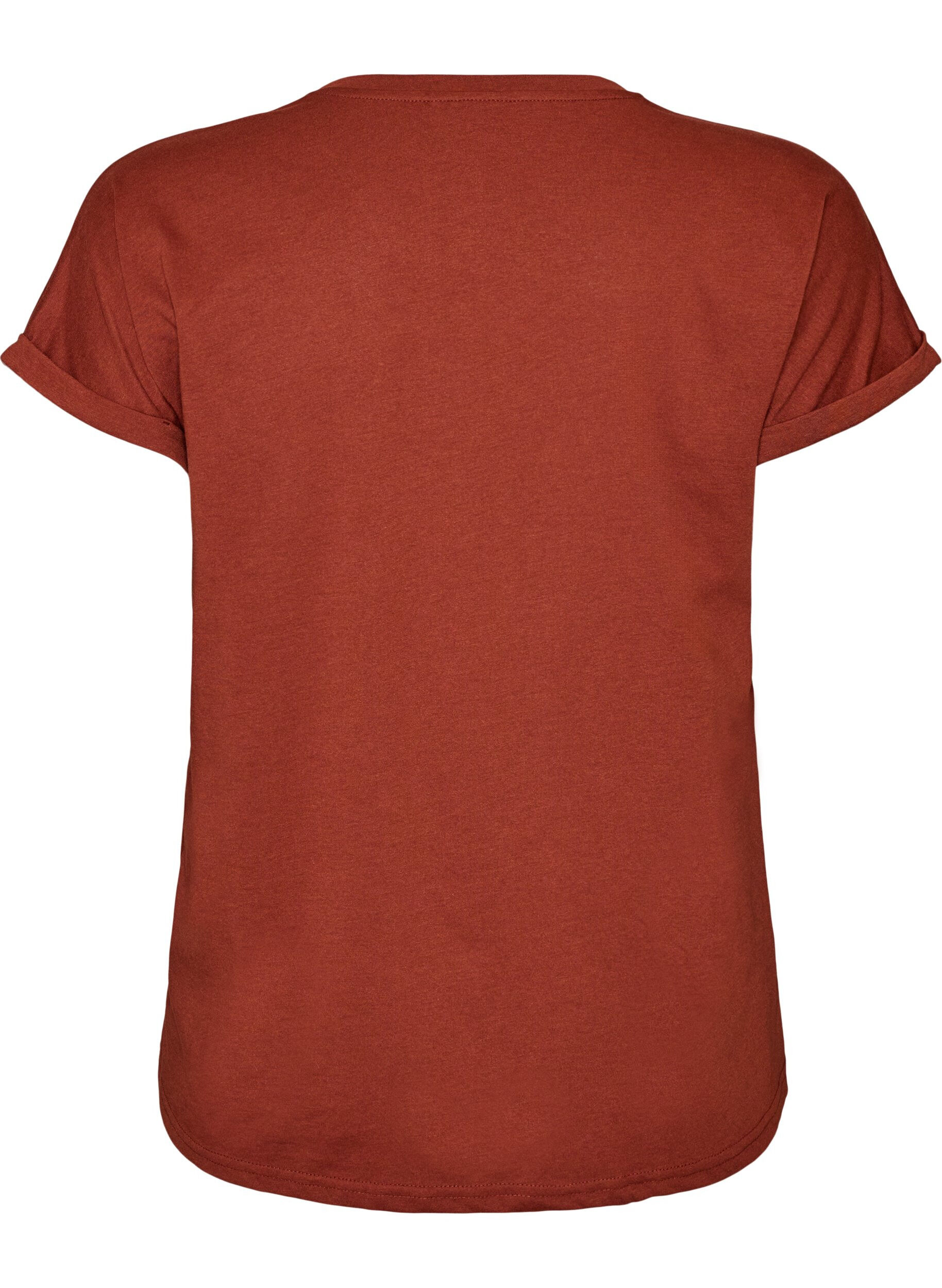 ZizziKurz&auml;rmeliges T-Shirt aus einer Baumwollmischung, Rot, Packshot image number 1