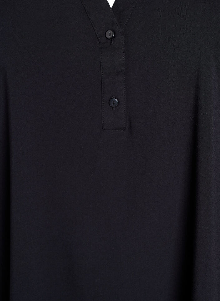 &Auml;rmellose Viskosebluse, Schwarz, Packshot image number 2