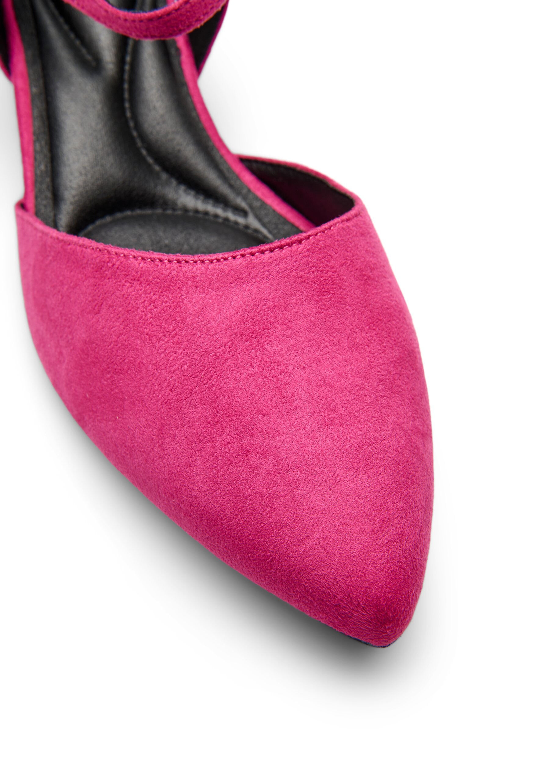 Zizzi Pumps mit doppelten Riemen, Pink, Packshot image number 3