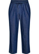 Gerade geschnittene Jeans mit elastischem Bund, Blau, Packshot image number 0