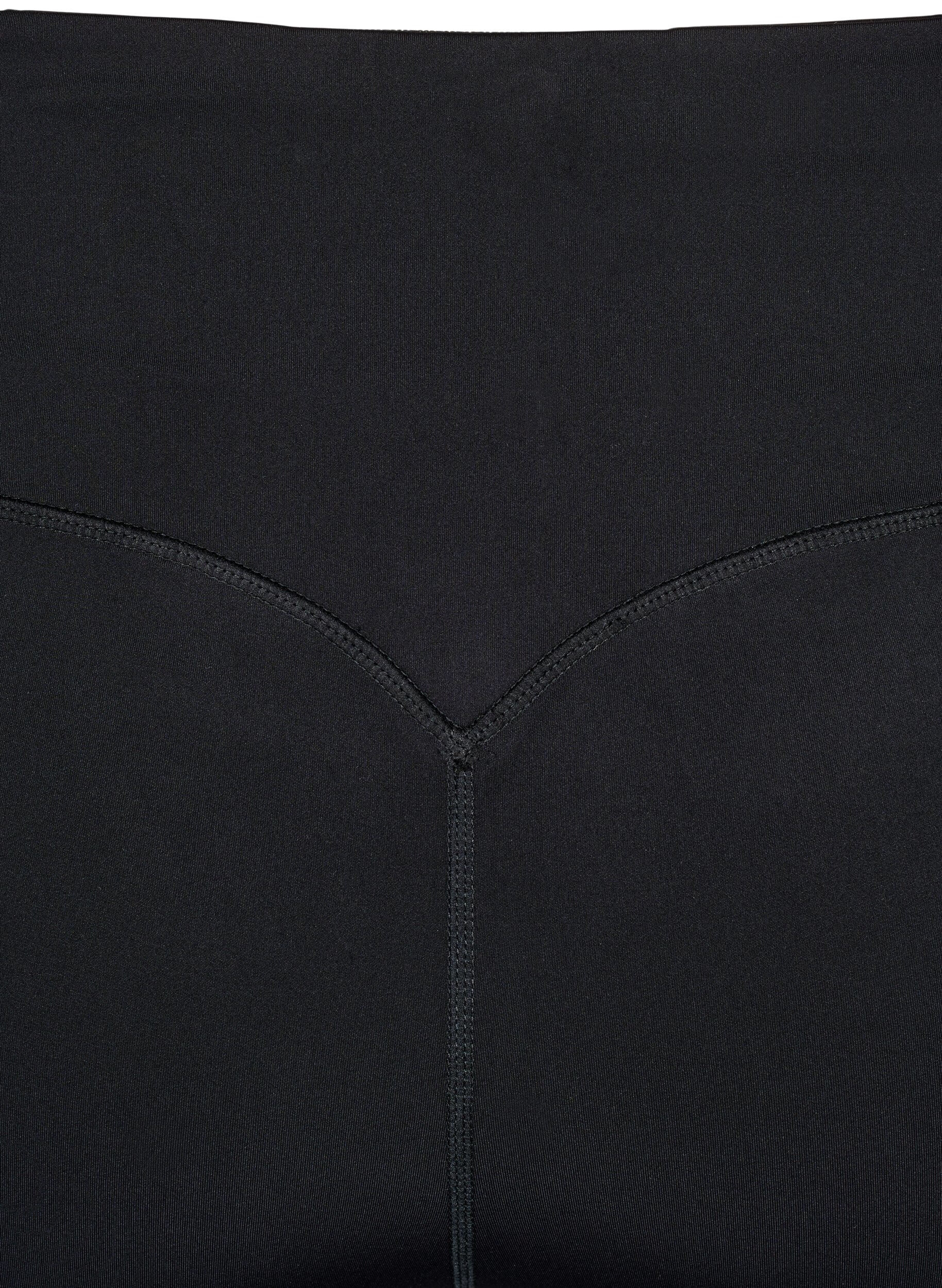 Zizzi CORE, Squat-proof 3/4 Trainingsleggings mit Tasche, Schwarz, Packshot image number 3