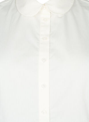 Loser Hemdkragen aus Baumwolle, Bright White, Packshot image number 2
