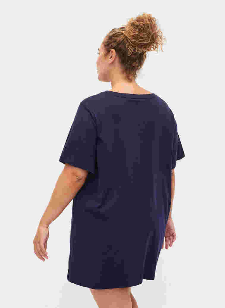 Oversized Nacht T-Shirt aus Bio-Baumwolle, Peacoat W. relaxed, Model image number 1