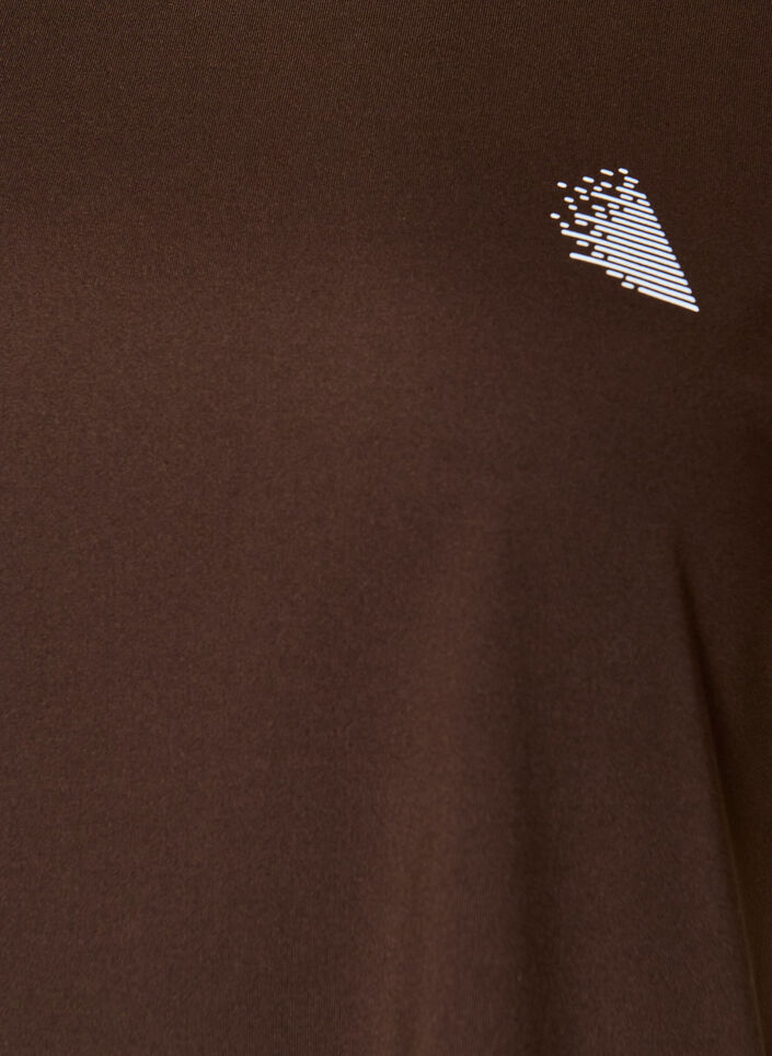 Einfarbiges Trainings-T-Shirt, Braun, Packshot image number 2