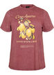 Baumwoll-T-Shirt mit Frontprint und gewaschener Optik, Rot, Packshot image number 0