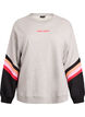 Lockeres Sweatshirt mit Kontrastdetails an den &Auml;rmeln, Grau, Packshot image number 0