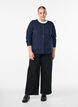 Feinstrick-Strickjacke mit Rundhalsausschnitt, Blau, Model image number 1