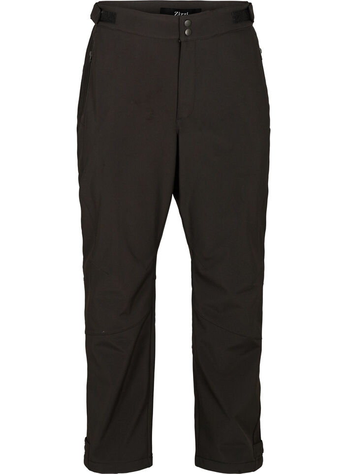 Softshell-Hose mit justierbarem Klettverschluss, Schwarz, Packshot image number 0