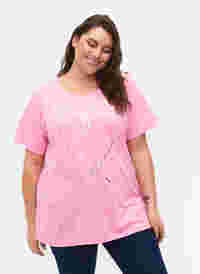 FLASH - T-Shirt mit Motiv, Begonia Pink, Model